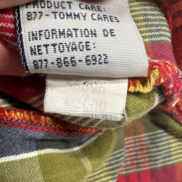 Womens Vintage y2k 2000s Tommy Hilfiger Plaid Cotton Slip Dress Empire Waist Siz - Picture 9 of 9